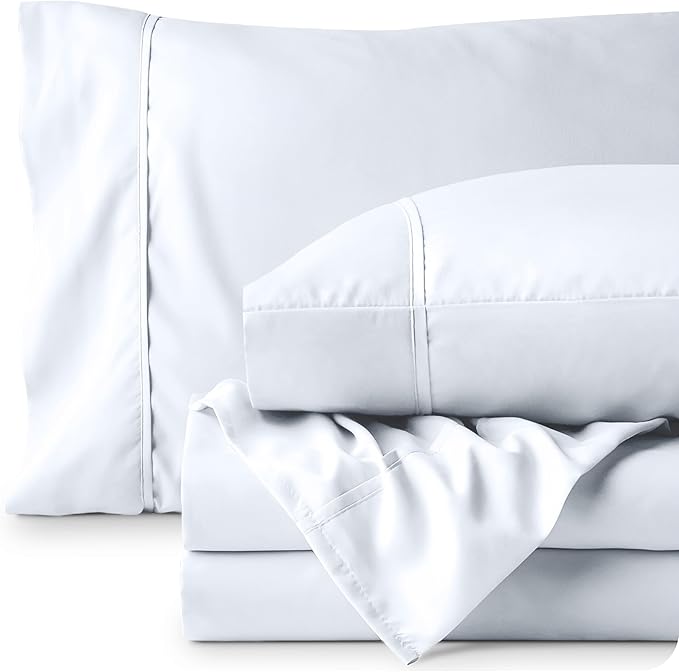 Bare Home RV Bunk Sheet Set - 1800 Ultra-Soft Microfiber - Double Brushed - Deep Pockets - Easy Fit - 3 Piece Set - Bed Sheets (RV Bunk (30x75), White)