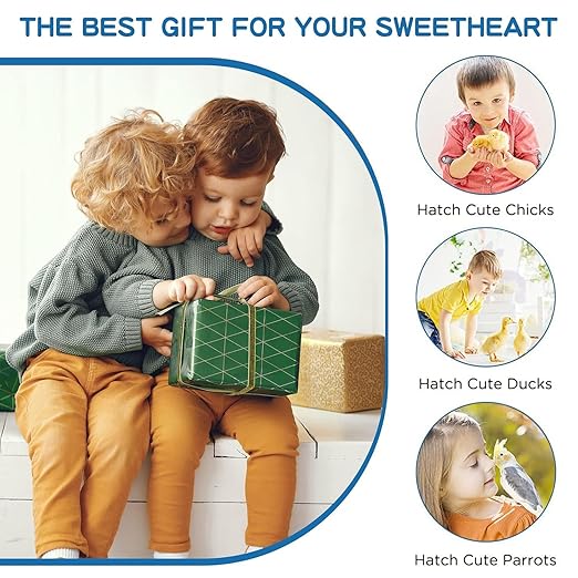 Egg Incubator for Hatching Chicks, 12-24 Egg Incubators with Auto Turning, Automatic Water Top-up, Fahrenheit Display, 360° View Poultry Incubator for Hatching Chicken Duck Quail Parrot