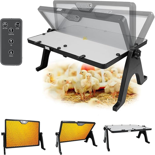 180W Radiant Chicken Coop Heater Energy-Efficient Winter Heating, Safer Alternative to Brooder Lamps,Heater with 2 Heating Plates for Chick Kitten Puppy Pets Animals