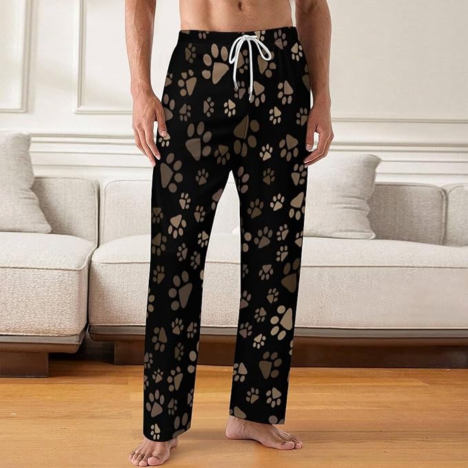 Funny Mens Pajama Pants Lightweight Soft Lounge Pant Sleep Pj Bottoms for Men With Pockets