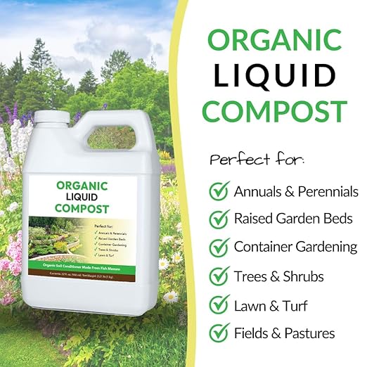FOOP Organic Liquid Compost: Fast-Acting Alternative to Messy and Smelly Composting | Compost Tea Concentrate Perfect for Brewing Compost Teas (1 Gallon, 2 Pack, Treats Up to 40,000 Sq.Feet)