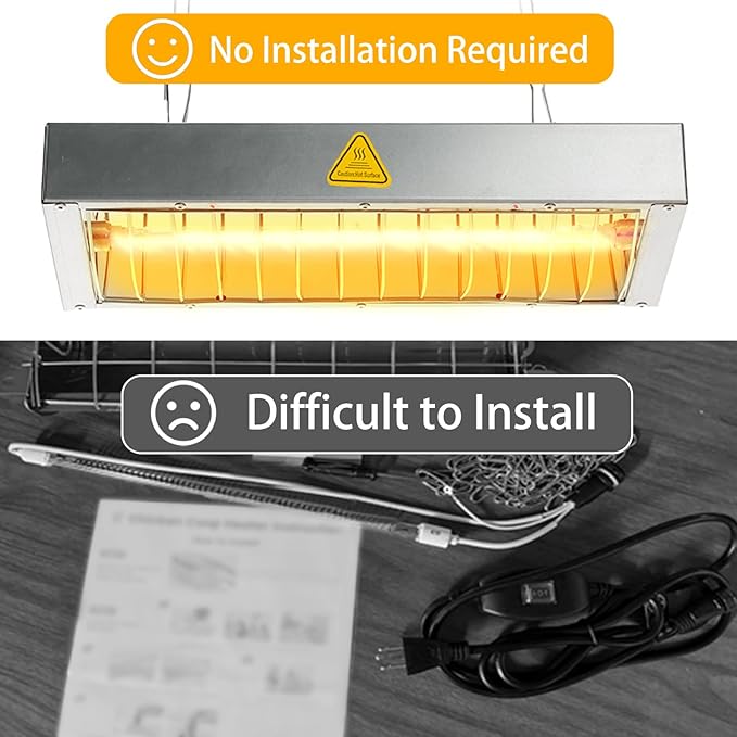 600W Heat Lamp for Chickens, Large Chicken Coop Heater, Adjustable Temp and Height, No Assembly Brooder Heater for Chicks Pets Livestock, 1 Pack