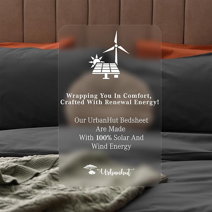 URBANHUT 1000 Thread Count Egyptian Cotton Sheets Damask Striped Queen Size, Long Staple Soft & Breathable, 4 Pc Bed Sheet Sets, Luxury Hotel Sateen Sheets Fits 16" Deep Pocket - Dark Grey