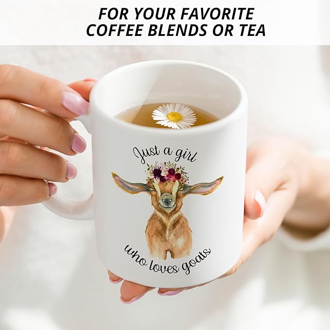 Goat Mug - Goat Lovers Coffee Cup for Women & Girls