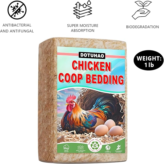 Pine Shavings, Wood Shavings, Chicken Coop Bedding, All Natural Chicken Coop, Chickens Bedding, Small Animal Pine Beddings for Pet Guinea Pigs, Rabbits, Hamsters, Gerbils (1 LB)