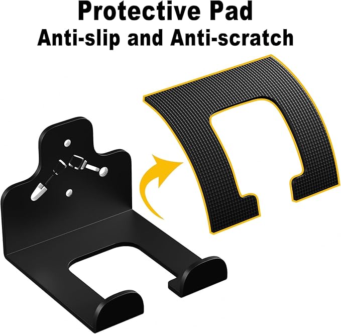 Garage Organization Storage Trimmer Rack, Garden Power Tool Hanger for Grass Trimmer, Hedge Trimmer, Garden Tools, Heavy Duty Weed Whackers Holder Wall Mounted Tool Organizer, 1 Pack