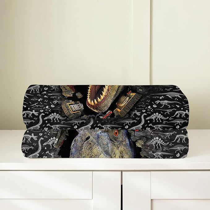 Dinosaur Blanket, Dinosaurs Throw Blanket, Animal Wild Gifts Blankets Stuff Fleece Flannel Plush for Boys Men Girls Women Lovers Adults Soft Bedding Gift for Sofa Bed Office Home Decor 40"X50"
