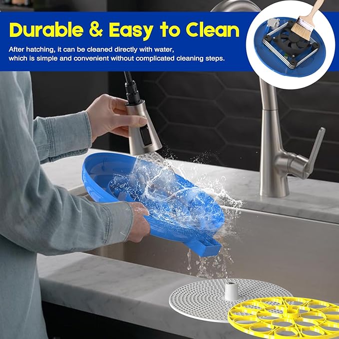 Egg Incubator for Hatching Chicks, 18 Eggs Automatic Egg Turner Multifunctional Smart Incubator 360° Clear Window with Temperature & Humidity Control, Egg Candler for Poultry Chickens Ducks Quails