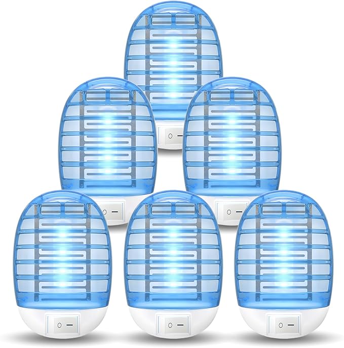 Indoor Bug Zappers, Mosquito Killer Indoor, Insect Traps for Home Mosquito Zapper for Baby & Pets, Kitchen, Living Room, Bedroom, Baby Room, Office (6 Pack)
