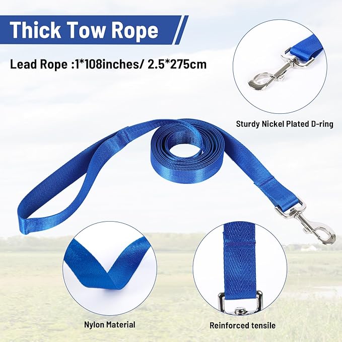 perixir Cow Halter Cattle Halters Calf Halter with Leading Rope，Adjustable Nylon Livestock Cattle Halter，for Miniature Horse Donkey Goat Foal