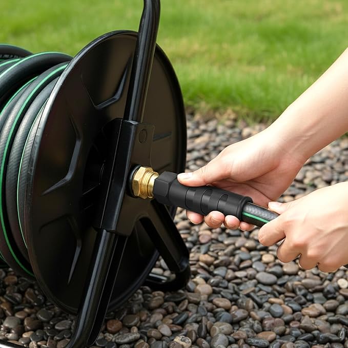 Garden Hose 100 ft with 10 Function Nozzle Sprayer, Heavy Duty Flexible Water Hose, No-Kink Lightweight Hybrid Hose, Leakproof Hose Male to Female Fittings