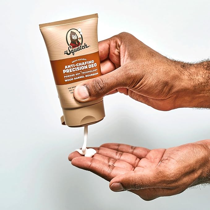 Dr. Squatch Whole Body Deodorant for Men - Odor + Sweat Control - Aluminum + Talc Free - Natural Ingredients - Dermatologist-Tested for All Skin Types - Wood Barrel Bourbon (3.4 fl oz, 2-Pack)