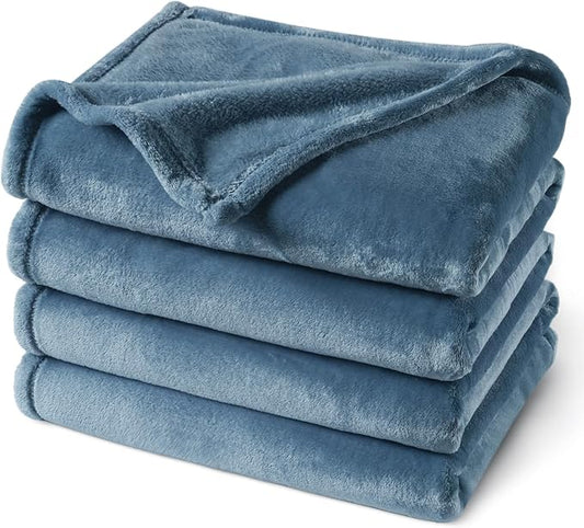 PHF Ultra Soft Fleece Blanket King Size, No Shed No Pilling Luxury Plush Cozy 300GSM Lightweight Blanket for Bed, Couch, Chair, Sofa Suitable for All Season, 108" x 90", Captain's Blue