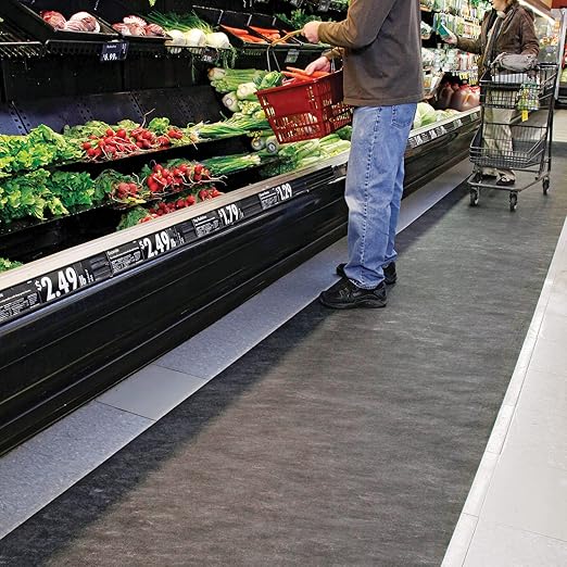 PIG Grippy Floor Mat Industrial Entrance Mat with Adhesive Backing 3' x 100' Mat Runner Gray GRP36200-GY