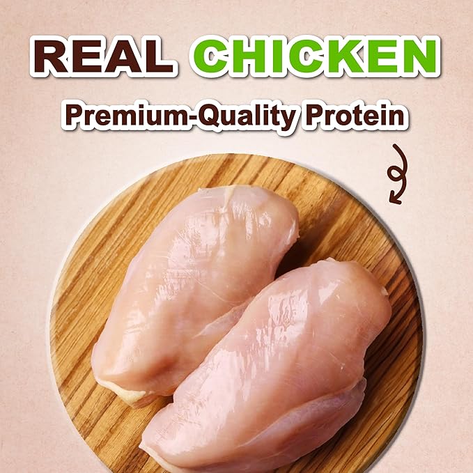 AFreschi Natural Chicken Dipped Rice Sticks 24 oz, All Natural, Grain-Free, High-Protein, Healthy & Easily Digestible, Soft Texture