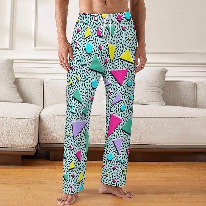 Funny Mens Pajama Pants Lightweight Soft Lounge Pant Sleep Pj Bottoms for Men With Pockets