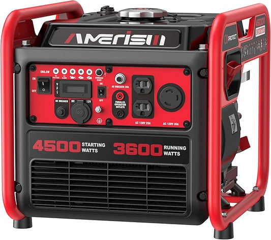 4500W Portable Gas Inverter Generator with CO Sensor,Lightweight, Quiet, EPA-Compliant for Home, Emergency Backup, and Outdoor Adventures