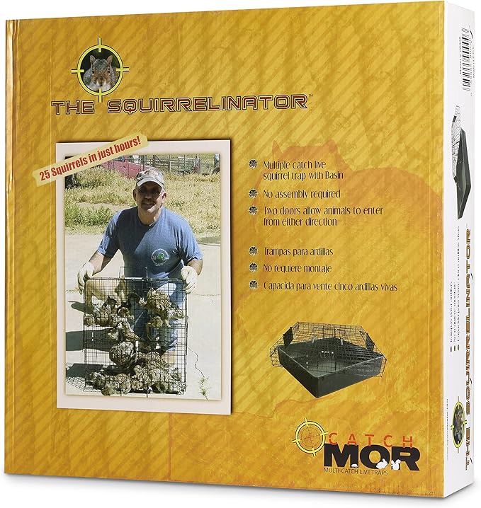 Rugged Ranch 4 Pack Squirrel Traps, Catch & Release Cage, Squirrelinator