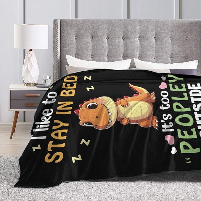 Dinosaur Blanket, Soft Plush Fleece Dino Animal Throw Blanket - Cozy Warm Stuffed Blankets Bedding Dinosaur Gifts for Women Girls Kids Adults 40"X50"
