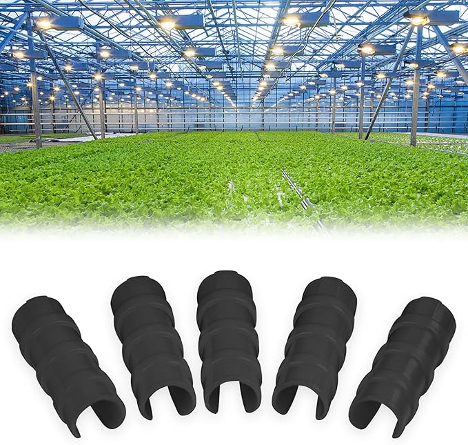 80PCS 3/4 inch Greenhouse Clips Black Greenhouse Clamps Black Plastic Clamps Garden Buildings Tube Clips for PVC Pipe Greenhouse Films, Sunshade Nets, Shelters, Farming, Gardening