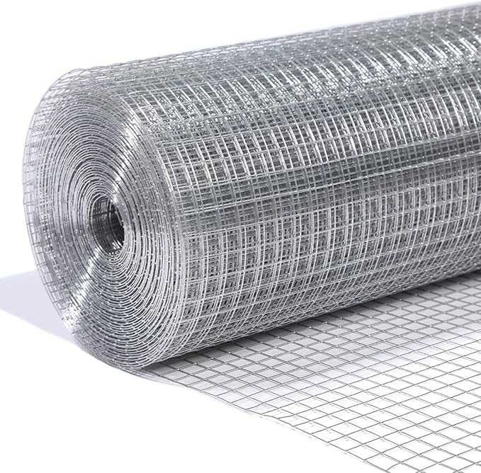 1/2 inch Hardware Cloth 36 inch x 50 Foot,Hot-Dipped Galvanized After Welding, Wire Screen Mesh Roll Chicken Wire Fence Roll Gopher Wire Mesh Tree Guard Wire Mesh Roll