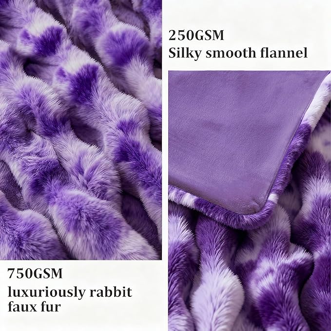 Faux Fur Twin Blanket for Couch, 1000 GSM Cozy Fuzzy Fluffy Soft Plush Thick Bubble Sherpa Blanket for Sofa Bedroom Living Room, Mothers Day Birthday Gifts for Women Home Decor