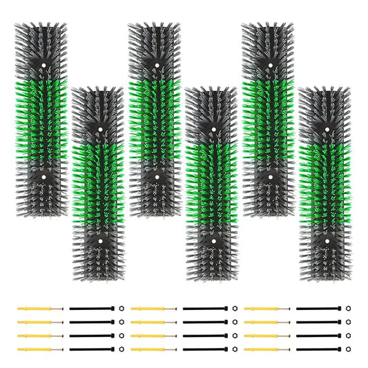 Livestock Scratch Brush for Cattle, Horses, Goats, Cow, Durable Scratching & Massage Grooming Tool for Healthy Coat, Relieves Itching, Easy Install on Fence Posts(6pcs, Gray)