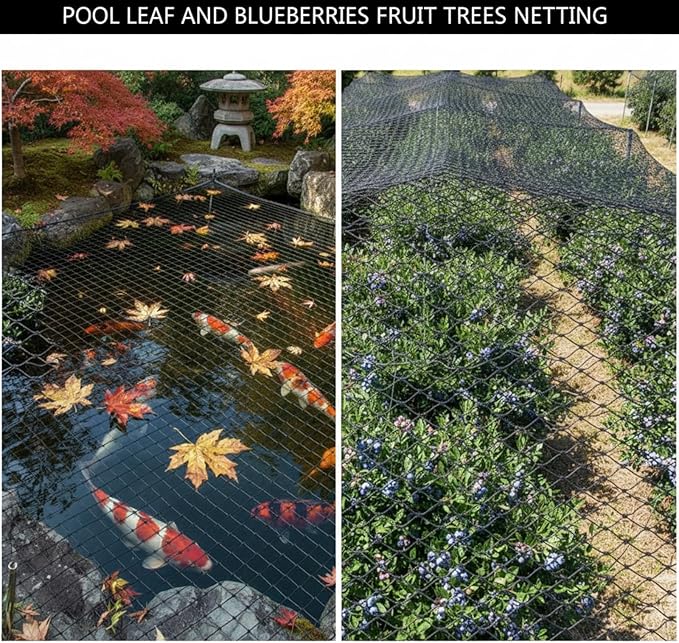 25 x 25 ft Aviary Bird Netting Commercial Grade Heavy Duty Knotted 2 inch Mesh for Chicken Netting Poultry Net Aviary Gamefowl Garden Blueberries Fruit Trees