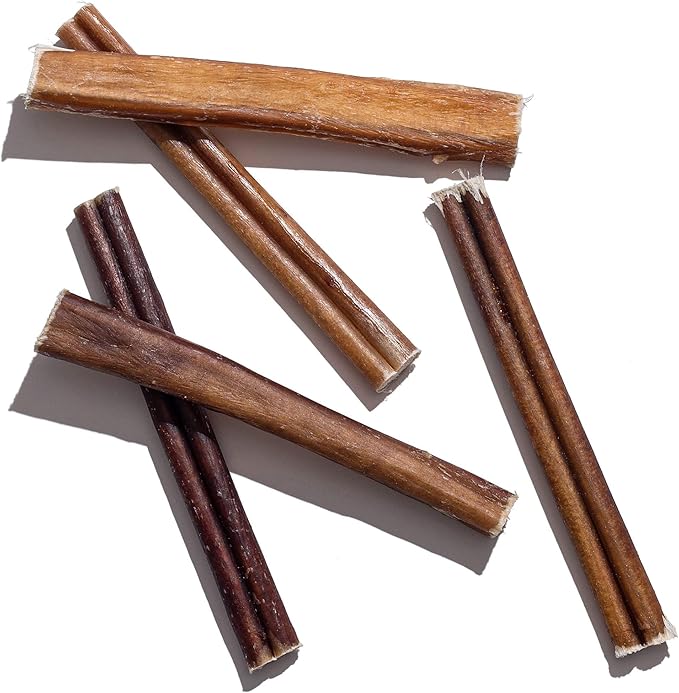Jack&Pup 6-inch Bully Sticks for Large Dogs (20 Pack) All Natural Thick Bully Sticks for Dogs, Single Ingredient Long Lasting Pizzle Sticks
