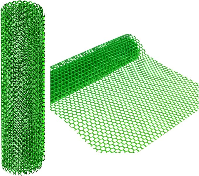 Wire Fence Mesh Green Plastic Mesh Roll 39.3″ Wide Poultry Fencing Multi-Use Garden Fence for Snow Fence Chicken Plants Balcony Protection Barrier(Size:1x20M - Mesh 1.8cm)