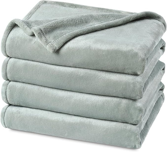 PHF Ultra Soft Fleece Blanket Twin Size, No Shed No Pilling Luxury Plush Cozy 300GSM Lightweight Twin XL Blanket for Bed, Couch, Chair, Sofa Suitable for All Season, 76" x 90", Jasper Stone
