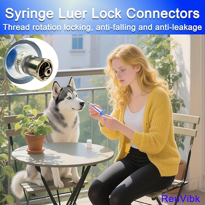 2Pcs 10ML Livestock Syringe, Reusable Adjustable Goat Drench Syringe, with 1 Drench Nozzle 10 Needles, Suitable for Small Poultry And Birds Such As Chickens, Ducks, Cats, Dogs, Etc