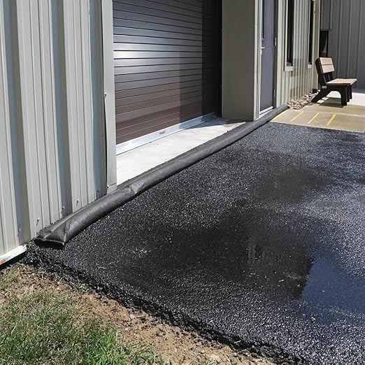 PIG Water Barrier | Sandless Sandbags for Flooding | 2 Pack | 17'L x 6.5"W x .25"H | Water Diverter | PM50418