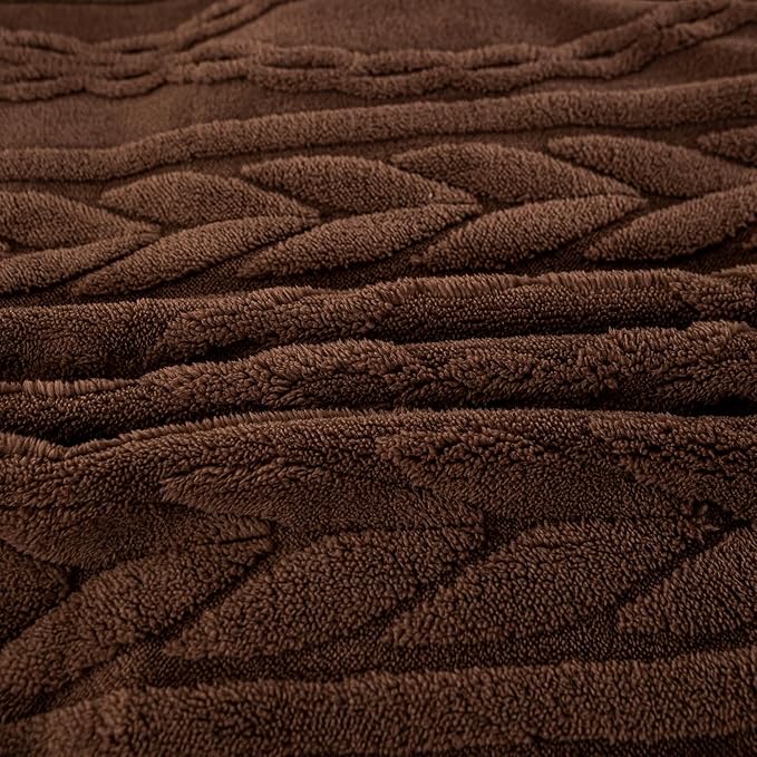 YUSOKI Sherpa Twin XL Blanket(Without Pillows)-3D Stylish Design Super Soft Blankets for Teen Girls Women Couch Bed Sofa Chair Men Boys Gift(Brown,65"x90")