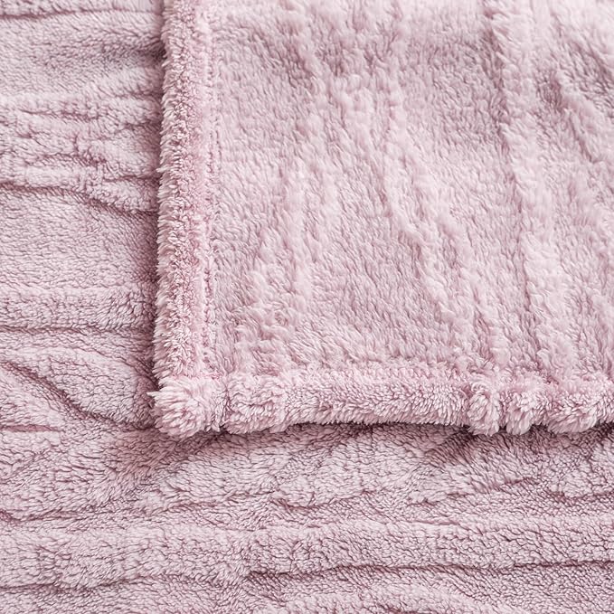 YUSOKI Sherpa Queen Size Blanket-3D Stylish Design Super Soft Fuzzy Cozy Warm Blanket Thick Plush Fluffy Furry Blankets for Teen Girls Women Couch Bed Sofa Chair Men Boys Gift(Rose Pink,90"x90")