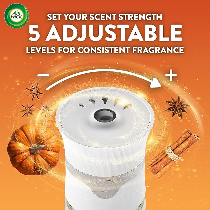 Air Wick Plug In Scented Oil Refill,Fall Scent, Fall Décor, Pumpkin Spice, 5 ct
