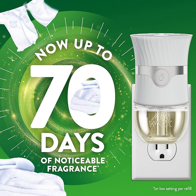 Air Wick Plug In Scented Oil Refill,Fresh Linen, 2 ct