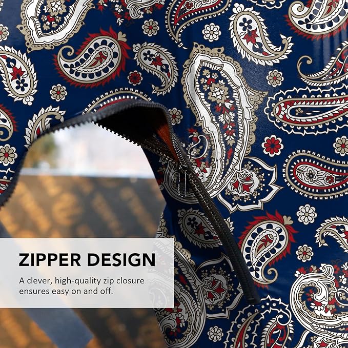 Harrison Howard Soft Horse Hood All-Covered Comfortable Sleezy for Horses with Zipper Paisley M