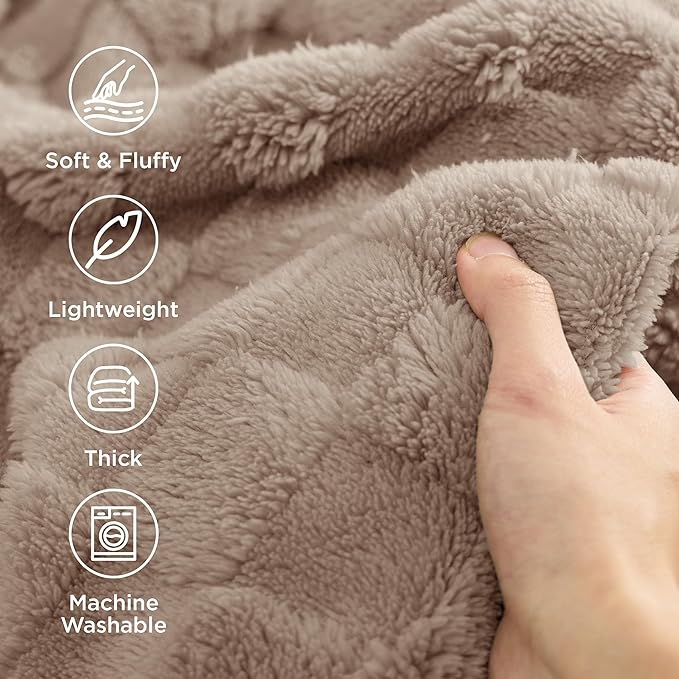 Bedsure GentleSoft Full Size Blankets for Bed Light Taupe - Super Soft Cozy Fleece Blanket for Women Men Girls, Large Fuzzy Throws for Bedroom Decor, 84x90 Inches