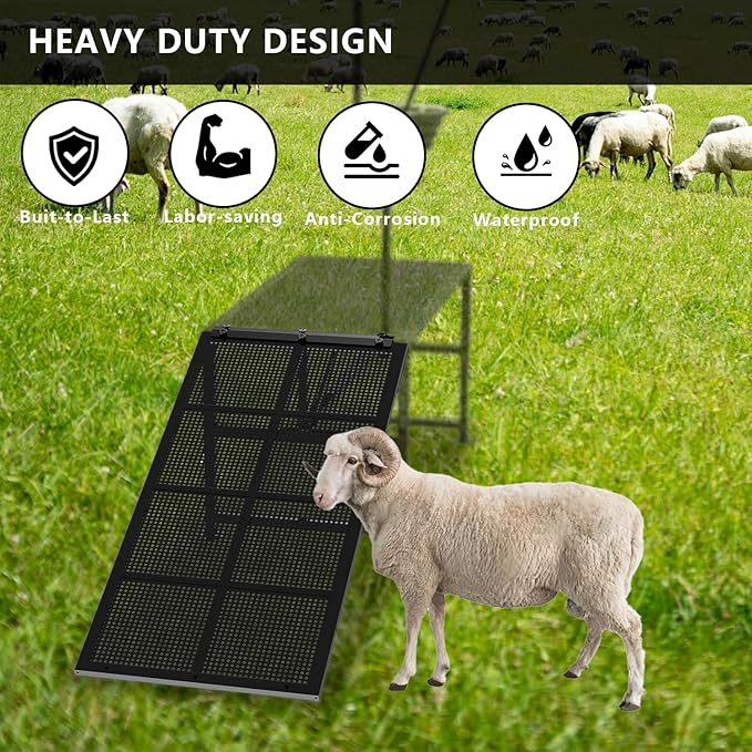 Goat Stand Ramp Use for Our 47 inch Goat Milking Stand, 47" L x 23" W Black Removable Goat Ramp for Sheep Trimming, Sheep Shearing Stand for Sheep & Goats