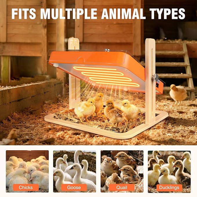 Chicken Coop Heater, Chicken Heater for Chicken Coop Accessories, Brooder Plate for Chicks, Chick Brooder Heating Plate UL-Compliant