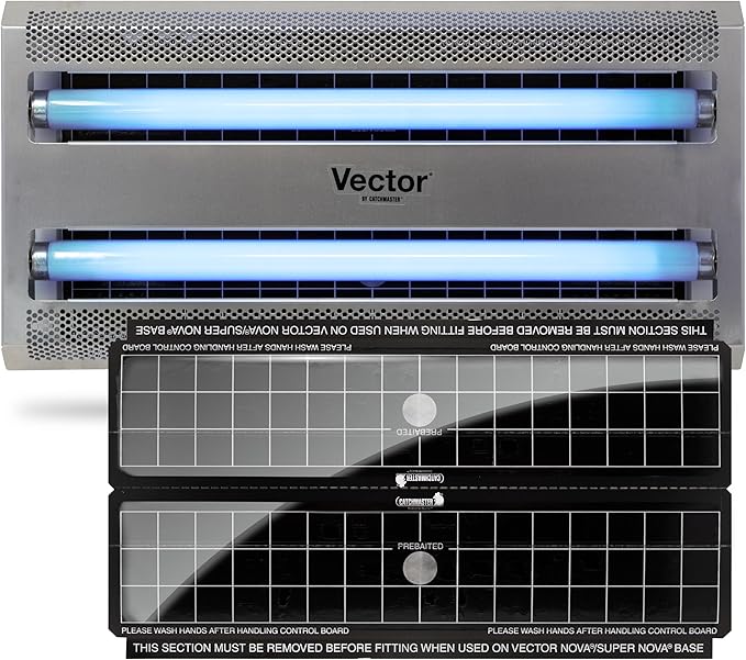 Catchmaster Vector 30, UV Light Fly Traps Indoor for Home, Electric Gnat Traps for House Indoor, Shatterproof Bulbs UV Lamp Fly, Insect & Mosquito Killer, Silent Bug Light for Kitchen, Shed, Garage