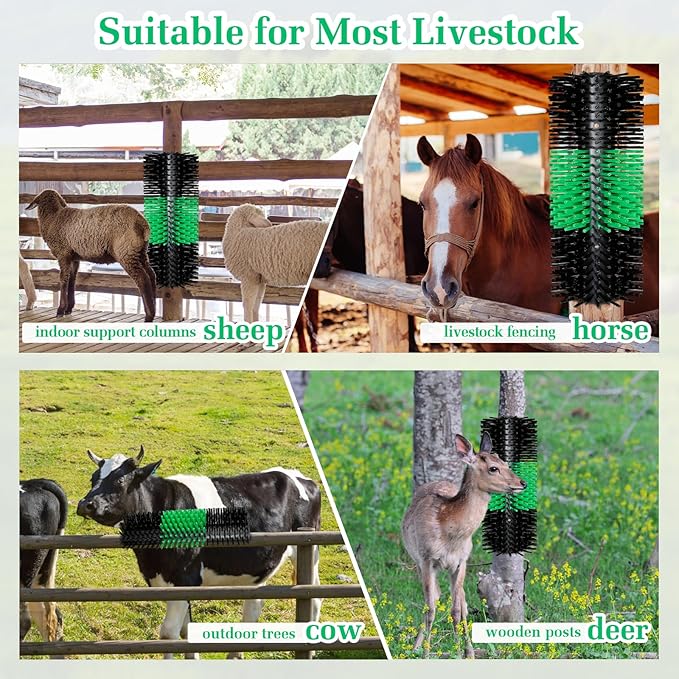 1PCS Livestock Scratching Brush Kit, Cattle and Horse Massage Grooming Brush, Itch Relief for Goat, Sheep and Pig