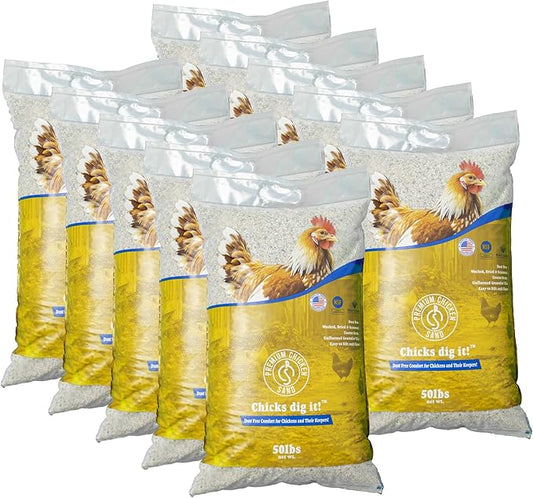 50 lbs (10-Pack) – Dust-Free, Odor-Control Bedding for Chicken Coops, Nesting Boxes, and Runs – Natural Poultry Litter, 100 lbs Total