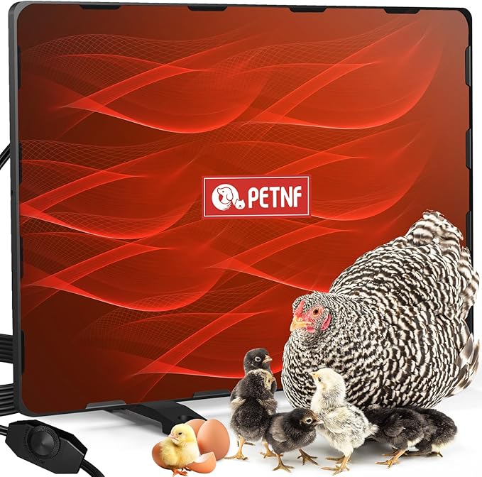 PETNF Chicken Coop Heater 140 Watts Radiant Heat Chicken Heater Energy Efficient Design Safer Than Brooder Lamps Heater for Chicken Coop, Heating Wire UL-Compliant Two Ways to Use, 11.81''x15.74''
