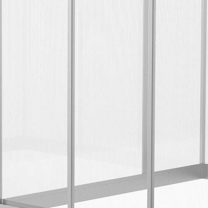 Outsunny 10' x 6' Greenhouse for Outdoors, Polycarbonate Greenhouse with Rain Gutter and Roof Vent, Aluminum Walk-in Green Houses for Outside Patio Backyard Garden