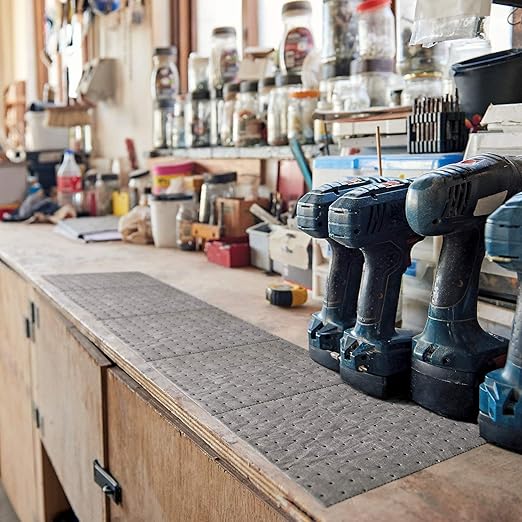 PIG Absorbent Mat Roll for Oil and Other Liquids - 1 Mediumweight Mat Roll - 10" x 25' - Absorbs up to 1.75 Gallons per Roll - PM50572