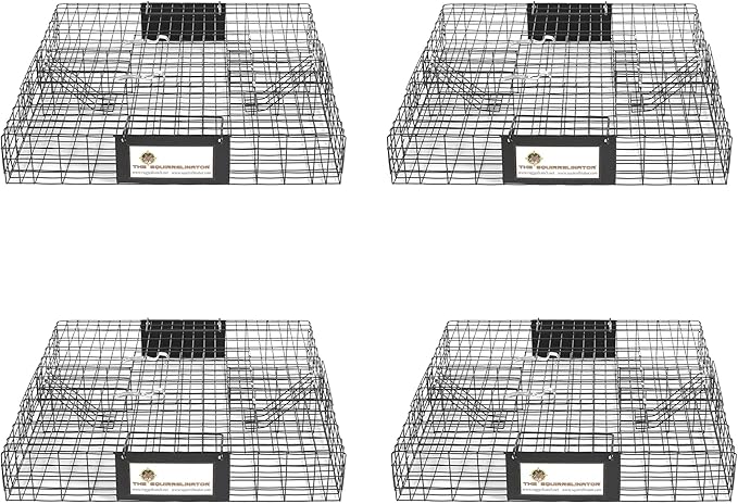 Rugged Ranch 4 Pack Squirrel Traps, Catch & Release Cage, Squirrelinator