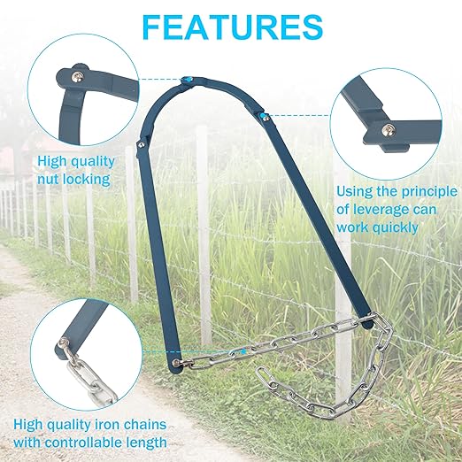 Fence Fixer, Manual Fence Repair Retainer, Maintenance Tool of Livestock Fence Lines, Suitable for Barbed Wire, Cowshed Farm, Horse Fence, Garden Lawn Fence