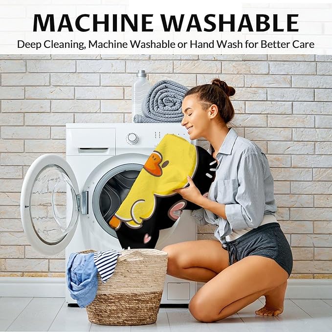 Duck Throw Blanket - Soft, Fuzzy & Warm - 30x40 Inches Lap Size Blanket for Couch, Office - Black Cute Throw Gift for Girls, Boys